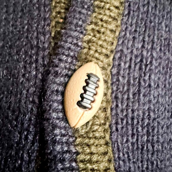 Christopher & Banks Vintage Football Theme Embroidered Cardigan L - Picture 7 of 8
